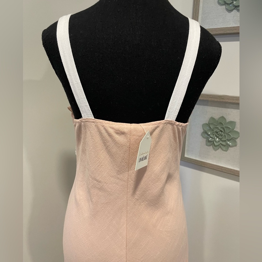 Monteau Linen Blend 90’s Slip Maxi/Night Dress with Lace Trim NWT! - Picture 9 of 13